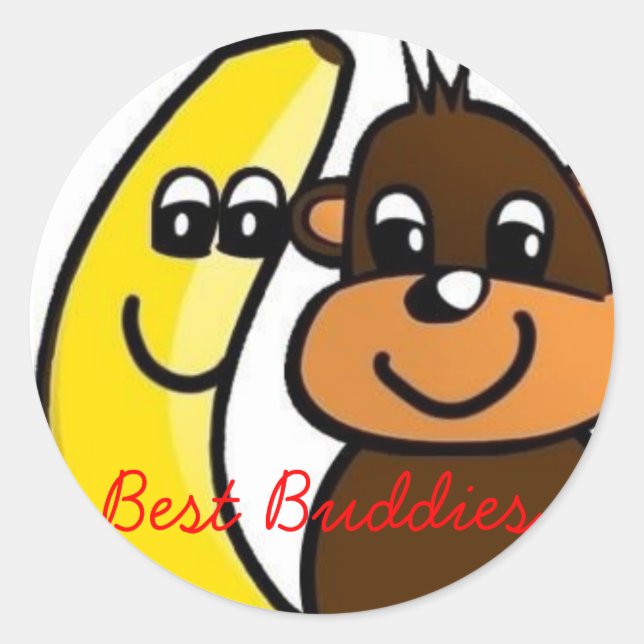 Beste Buddies-Aufkleber Runder Aufkleber (Vorderseite)
