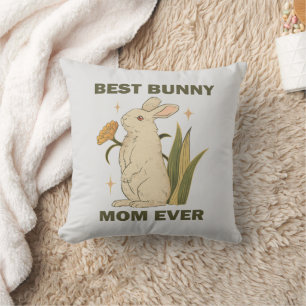 Beste Bunny-Mama Allerzeit Kawaii-Kaninchen-Geburt Kissen