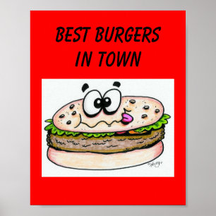 Beste Burger in Stadtplakat Poster