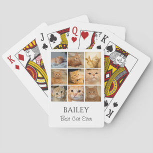 Beste Cat Foto Collage Personalisiert Spielkarten