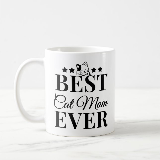 Beste Cat Mama Ever - Cat Mama Kaffeetasse (Links)