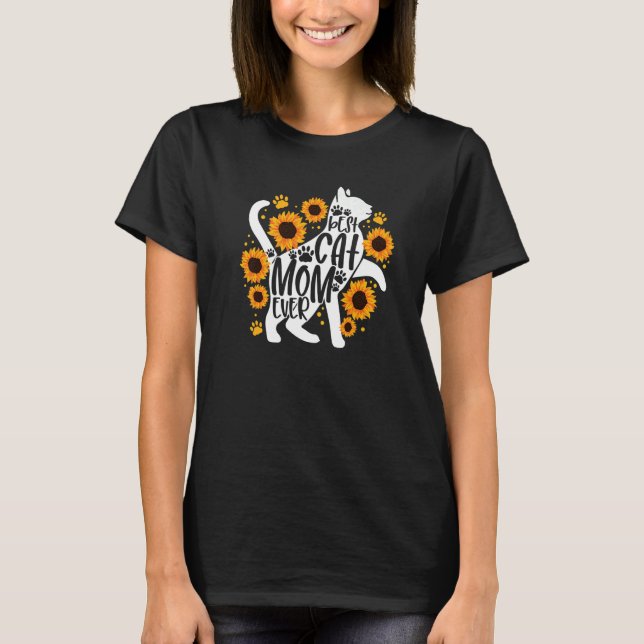 Beste Cat Mama Ever Niedlich Cat Eigentümer Kitten T-Shirt (Vorderseite)