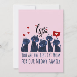 BESTE CAT-MAMA FÜR MEOWY FAMILIE FEIERTAGSKARTE