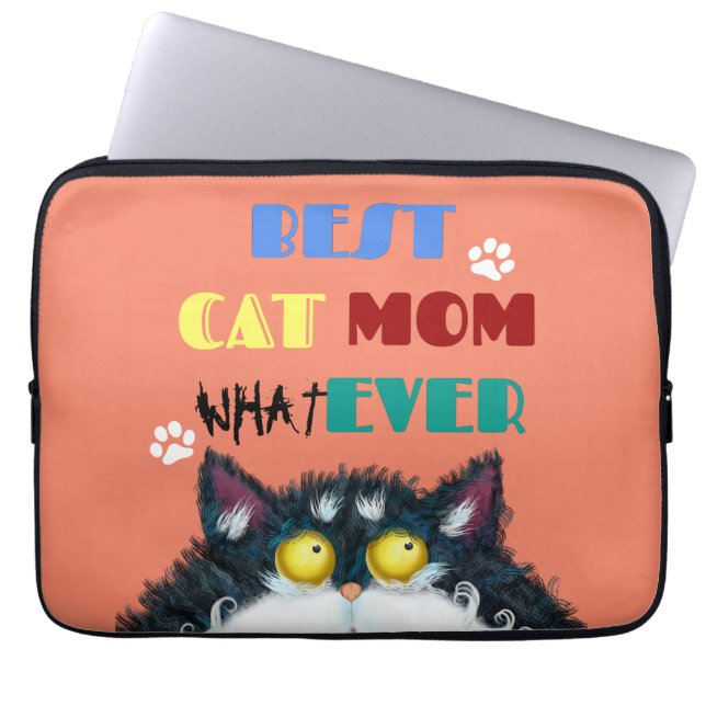 Beste Cat Mama je | Albern Cat Lovers Funny Laptopschutzhülle (Vorderseite)