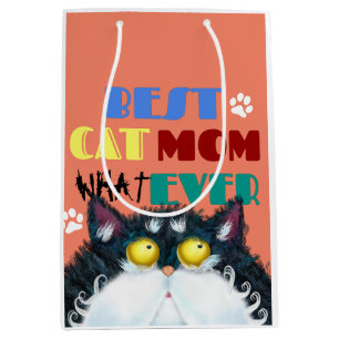 Beste Cat Mama je   Albern Cat Lovers Funny Mittlere Geschenktüte