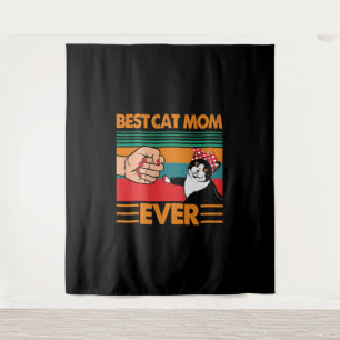 Beste Cat Mama je Bandana Wandteppich