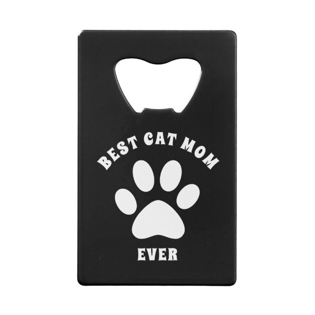Beste Cat-Mama je benutzerdefinierter Text Persona Geldbeutel Flaschenöffner (Rückseite)
