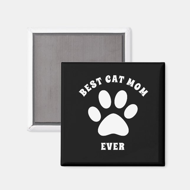 Beste Cat-Mama je benutzerdefinierter Text Persona Magnet (Vorderseite/Rückseite)