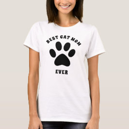 Beste Cat-Mama je benutzerdefinierter Text Persona T-Shirt