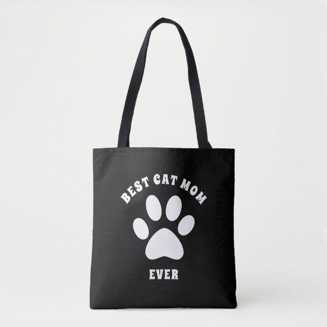 Beste Cat-Mama je benutzerdefinierter Text Persona Tasche (Vorderseite)