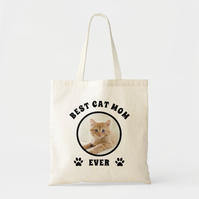 Beste Cat-Mama je benutzerdefiniertes Foto Persona Tragetasche (Vorne)