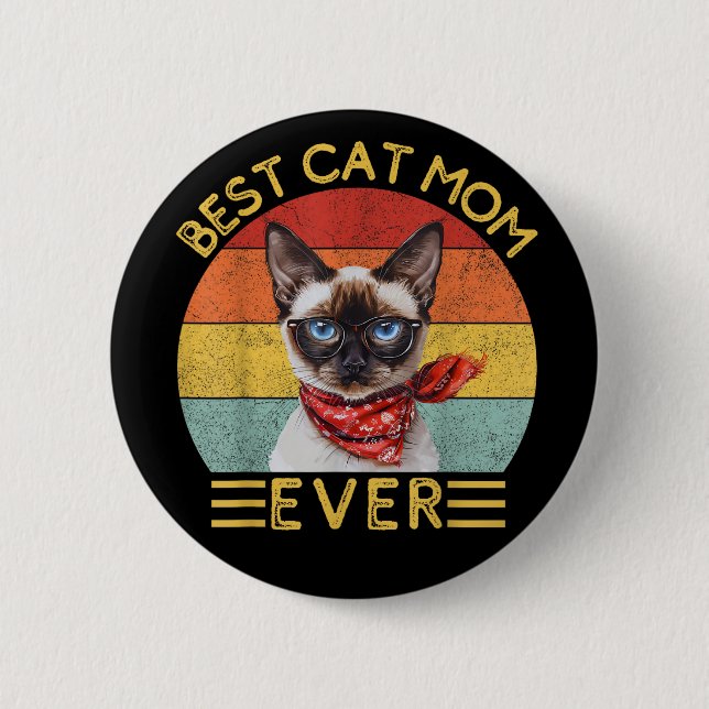 Beste Cat Mama je Button (Vorderseite)