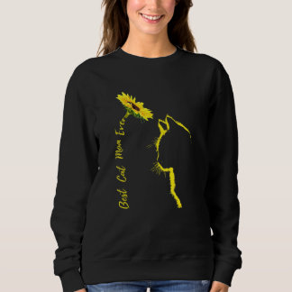 Beste Cat Mama je Cat Mama Sonnenblumen Muttertag Sweatshirt