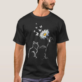 Beste Cat Mama je Cat Mama Weiße Daisy Blume T-Shirt