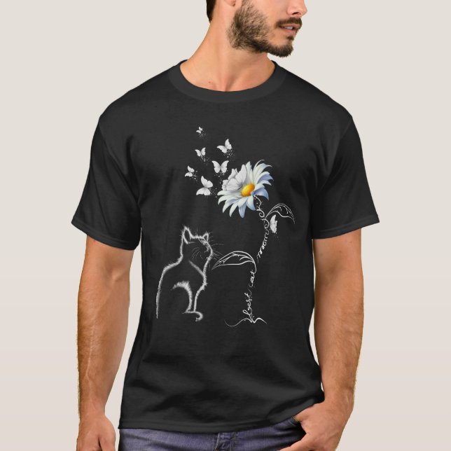 Beste Cat Mama je Cat Mama Weiße Daisy Blume T-Shirt (Vorderseite)