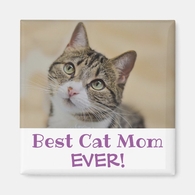 Beste Cat Mama je Foto Magnet (Vorne)