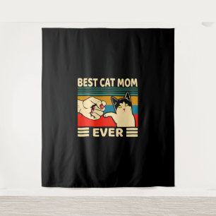 Beste Cat Mama je Frauen Vintager Bump Fit Wandteppich