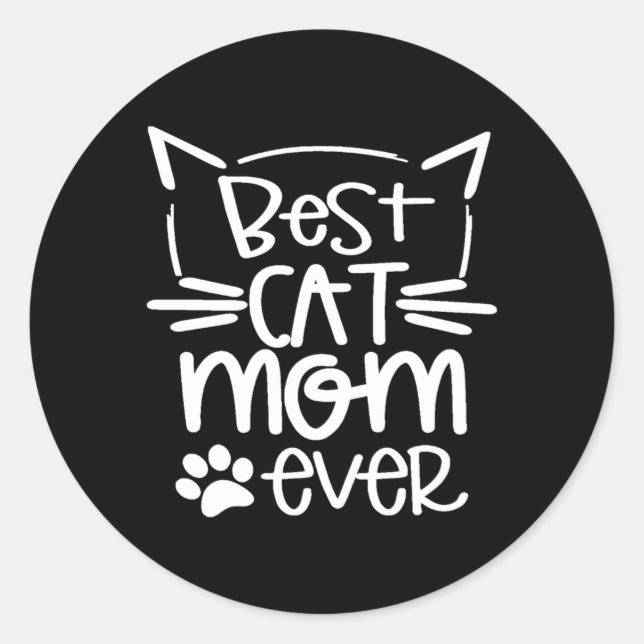Beste Cat-Mama je gut für Haustiere Runder Aufkleber (Vorderseite)