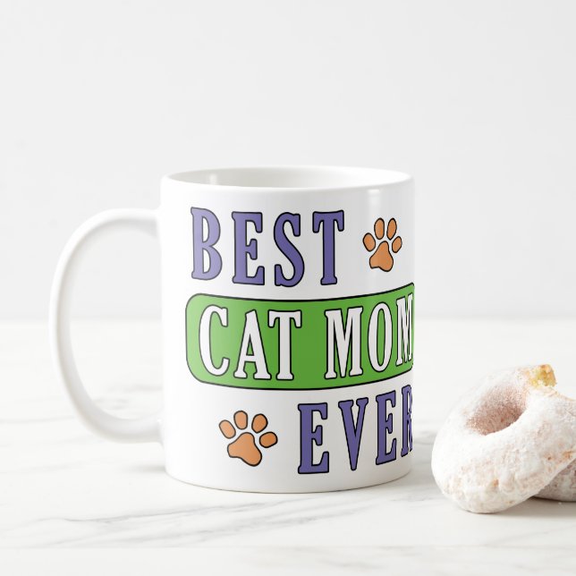 Beste Cat Mama je Kaffeetasse (Mit Donut)
