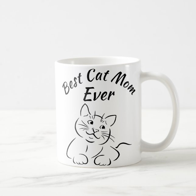 Beste Cat Mama je Kaffeetasse (Rechts)