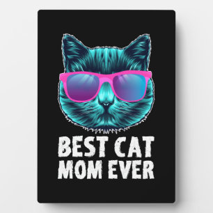 Beste Cat-Mama je Niedliche Sonnenbrille Fotoplatte