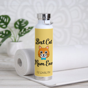 Beste Cat Mama je personalisieren Trinkflasche