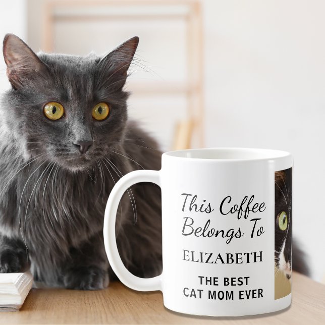 Beste Cat Mama je Personalisiertes Foto Kaffeetasse (Von Creator hochgeladen)