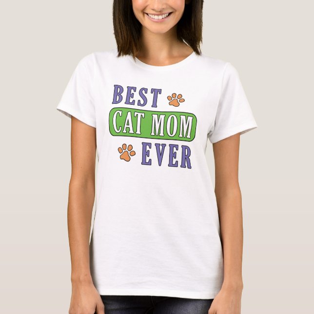 Beste Cat Mama je T-Shirt (Vorderseite)