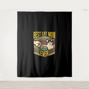 Beste Cat-Mama je Wandteppich
