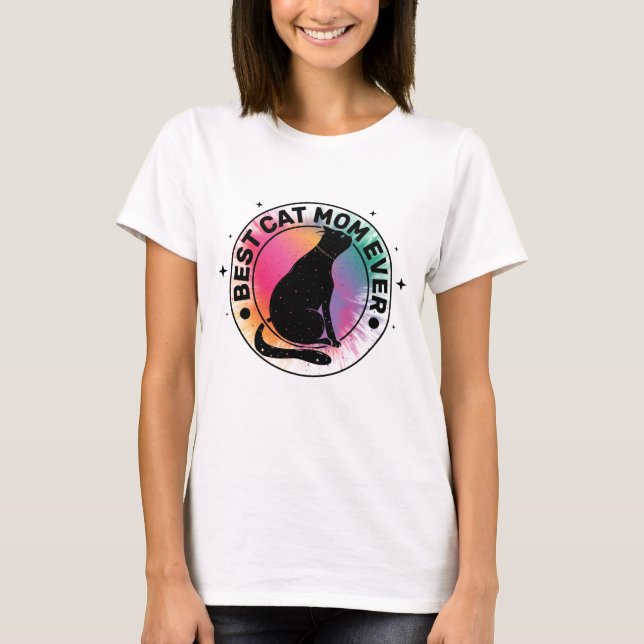 Beste Cat Mama je Women's Shirt - Niedlicher Cat L (Vorderseite)