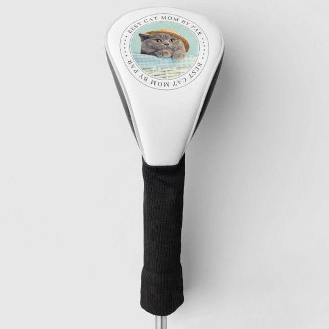 Beste Cat-Mama nach klassischem Foto Golf Headcover (Vorderseite)