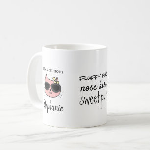 Beste Cat Mama Personalisierter Name Kaffeetasse