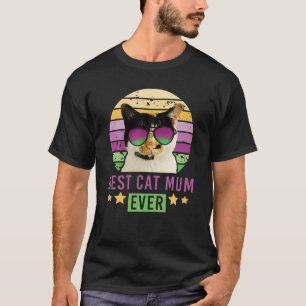 Beste Cat Mum Ever Lucky Cat Tortoiseshell Mama T-Shirt