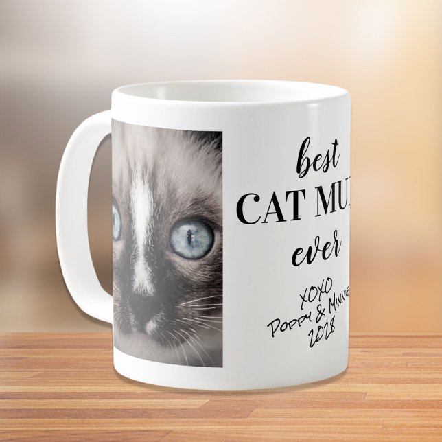 Beste Cat Mum je Personalisierte Fotos Kaffeetasse (Von Creator hochgeladen)
