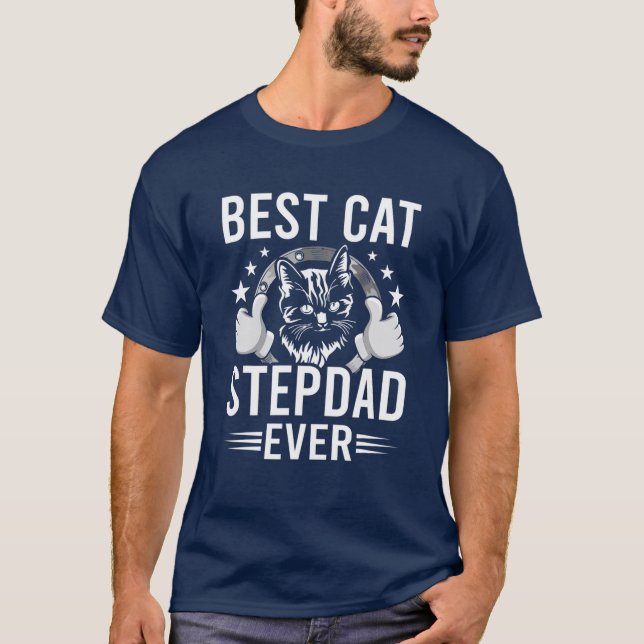 Beste Cat Stepdad Ever Cat Lovers Stepdad T-Shirt (Vorderseite)