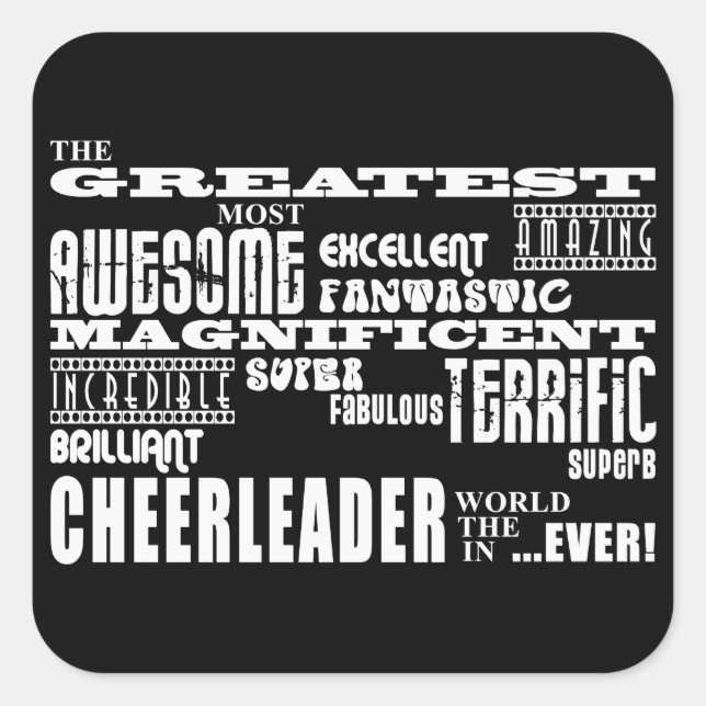 Beste Cheerleader: Beste Cheerleader Quadratischer Aufkleber (Vorderseite)