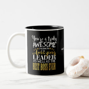 BESTE CHEF-TASSE - DANKE CHEF großartiger Chef Zweifarbige Tasse
