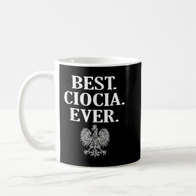 Beste Ciocia Ever Polnische Tante Kaffeetasse (Links)
