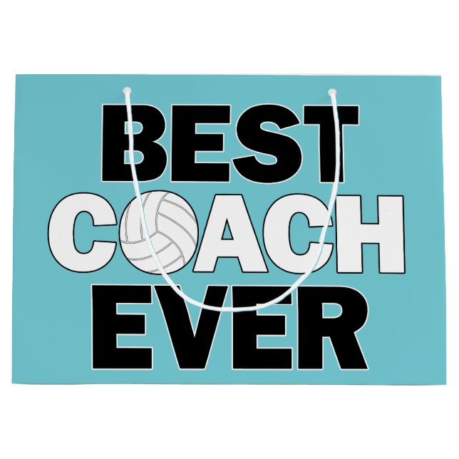 Beste Coach je Volleyball Coach Geschenktasche Große Geschenktüte (Vorderseite)