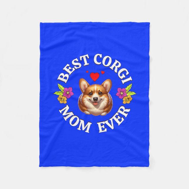 Beste Corgi-Mama je, Geschenk für Hundefreunde Fleecedecke (Vorderseite)