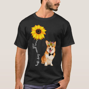 Beste Corgi-Mutter überhaupt Sonnenblume Retro-Hun T-Shirt
