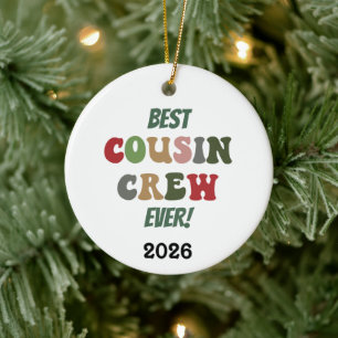 Beste Cousin-Crew ever Keramik Ornament