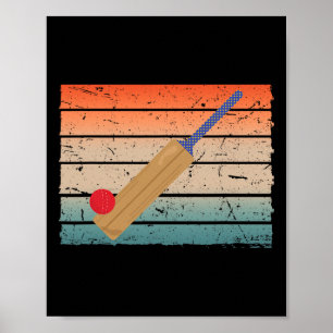 Beste Cricket Design für Männer Frauen Sport Sport Poster