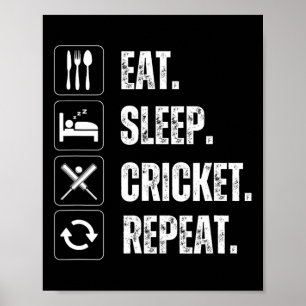 Beste Cricket-Design für Männer Frauen Sport Sport Poster