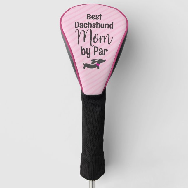 Beste Dackel Mama von Par Funny Golf Head Cover Golf Headcover (Vorderseite)