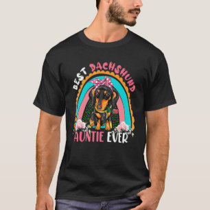Beste Dackel Tante für jeden Niedlichen Regenbogen T-Shirt