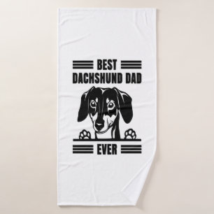 Beste Dackel Vater je T Shirt Badehandtuch