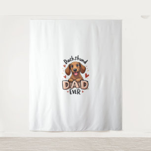 Beste Dackel Vater je T Shirt Wandteppich