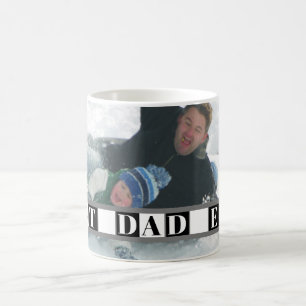 Beste DAD jemals Typografie schwarz, weiße Blöcke Kaffeetasse