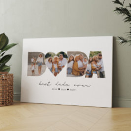 Beste Dada je 4 Foto Collage Erster Vatertag Leinwanddruck